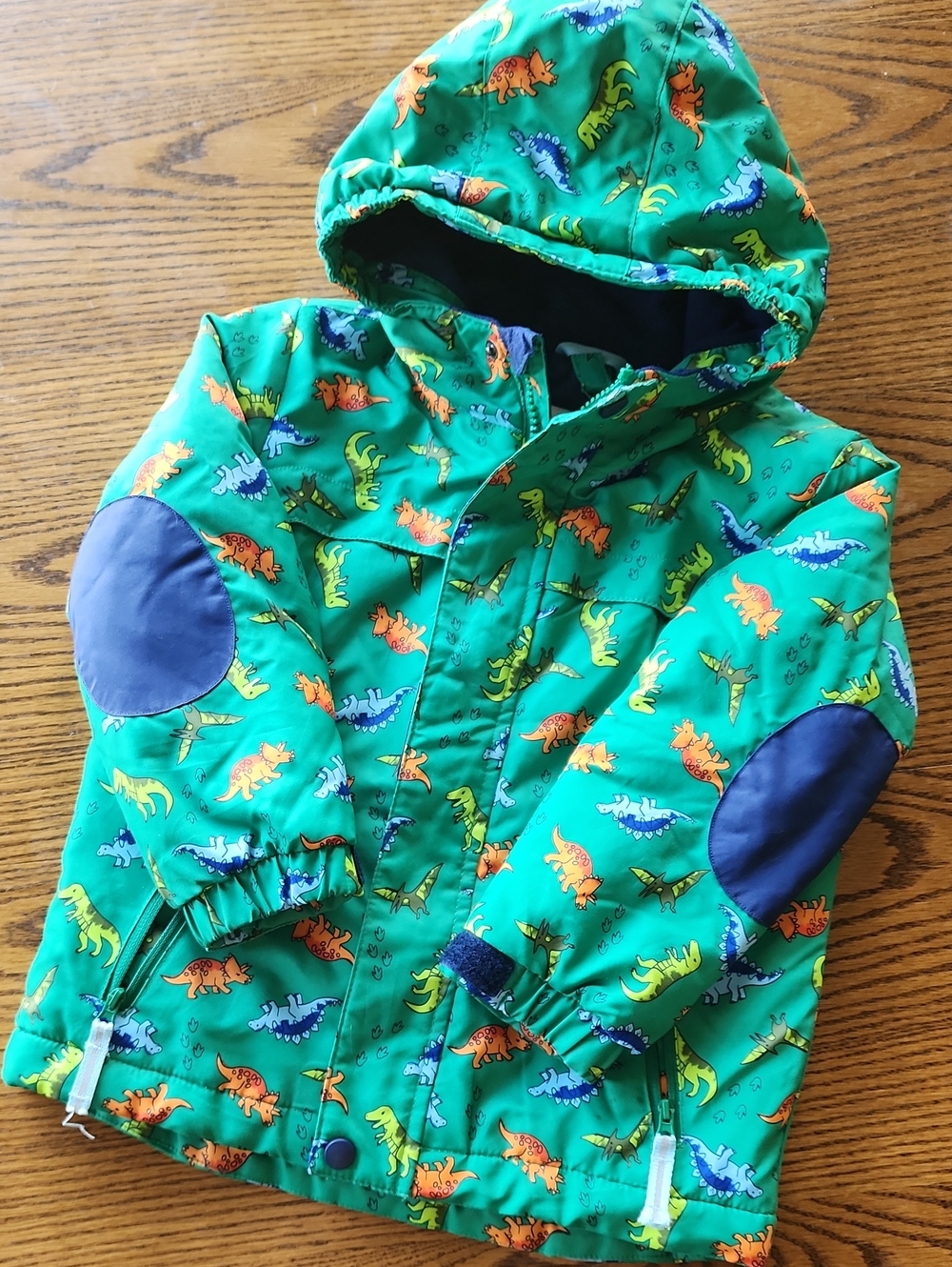 Cat & Jack Green Dino Hooded Coat